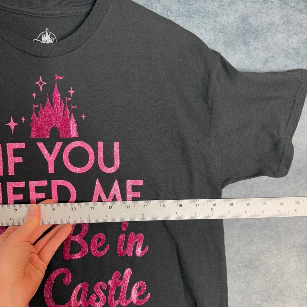Disney Womens Shirt If You Need Me I'll Be In My Castle Black Size XL - Picture 8 of 9